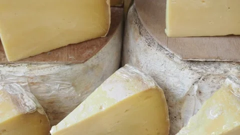 Cheese making process in a local dairy shop Stock Footage 342487601