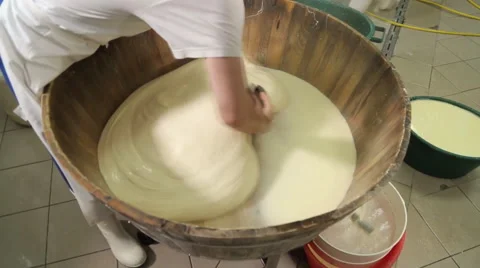 Cheese manufacture Stock Footage 64557148