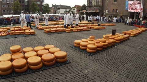 Cheese market time lapse Stock Footage 75408265