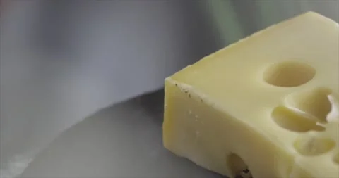 Cheese melts in time lapse Stock Footage 198146655