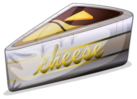 A cheese in a metallic container Illustrazione stock
