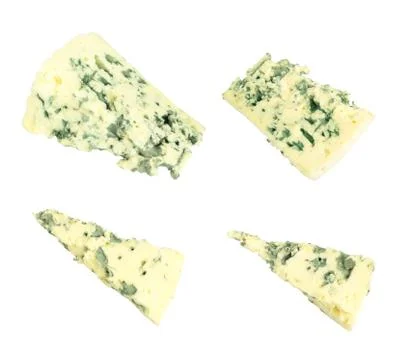 Cheese with Mold Isolated Stock Photos