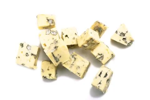 Cheese with mold isolated on white background. Foto stock