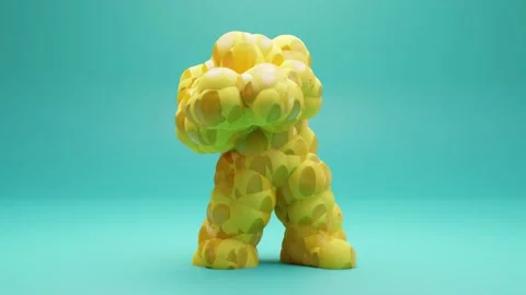 Cheese Monster Dancing clip isolated. cheddar character,  cabbage patch dance, Stock Footage 188384597