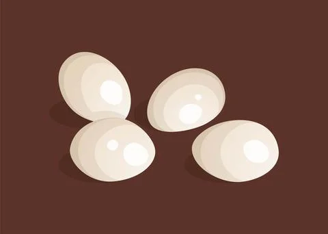 Cheese mozzarella balls on a brown background. Vector illustration. Soft whit Stock Illustration