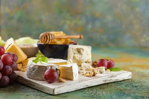 Cheese with nuts Stock Photos