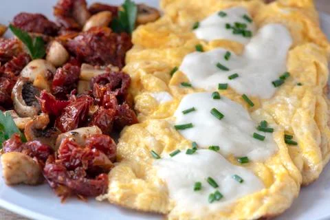 Cheese omelet Stock Photos