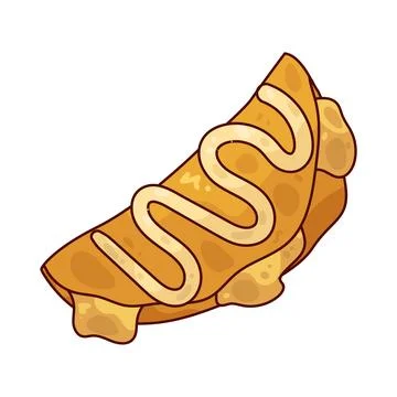 Cheese omelette illustration Stock Illustration