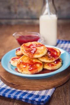 Cheese pancakes Stock Photos