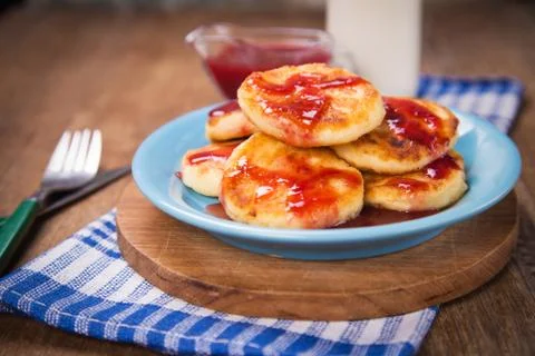 Cheese pancakes Stock Photos