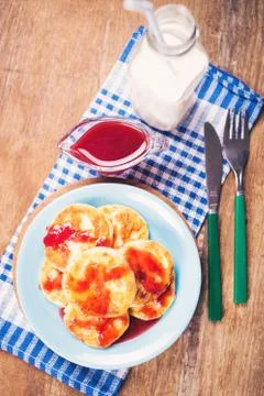 Cheese pancakes Stock Photos
