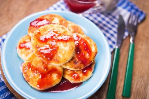 Cheese pancakes Stock Photos
