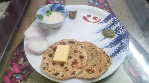Cheese Paratha Stock Photos