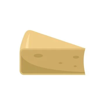 Cheese parmesan icon, flat style Stock Illustration