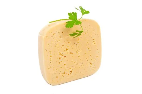 Cheese with parsley Stock Photos