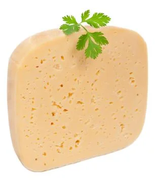 Cheese with parsley Stock Photos