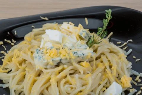 Cheese pasta Stock Photos