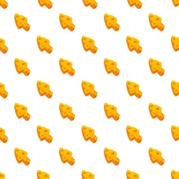 Cheese pattern creating a fun seamless background Stock Illustration
