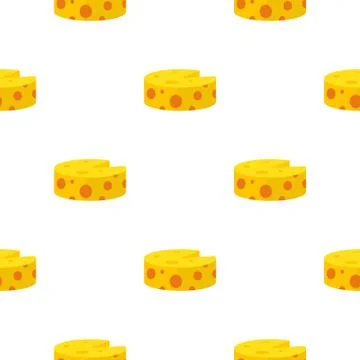 Cheese pattern flat Ilustración de archivo