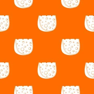 Cheese pattern vector orange Stock Illustration