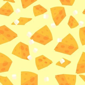  cheese pattern Vector pattern illustration of sliced cheese. Copyright: x... 스톡 사진