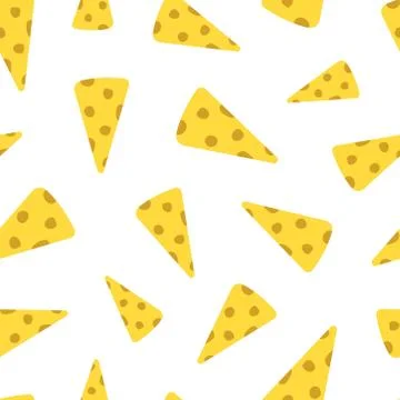 Cheese pattern on white background 库存插图