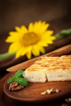 Cheese pie Stock Photos