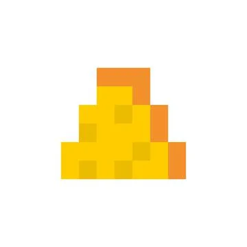 Cheese Pixel art. 8 bit Cheese piece. Vector illustration 스톡 일러스트