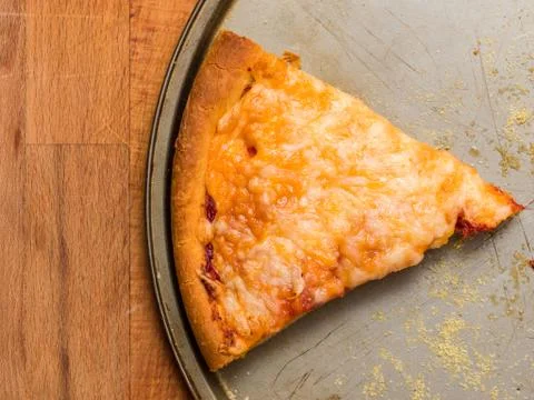 Cheese pizza slice Stock Photos