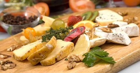 Cheese plate Stock Photos