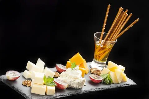 Cheese plate Stock Photos