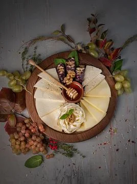 Cheese plate 스톡 사진