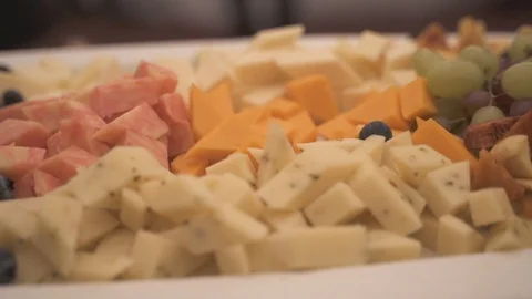 Cheese Platter close up Stock Footage 119039253