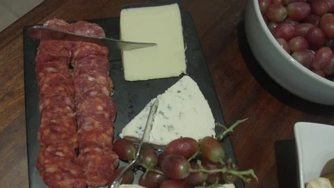 Cheese Platter Stock Footage 99615035