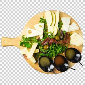 Cheese Platter PNG cutout Stock Photos
