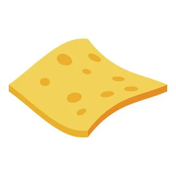 Cheese potato chips icon, isometric style Stock Illustration