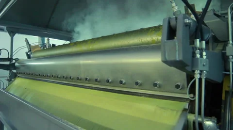 Cheese production line at food processing plant. Cheese manufacturing line Stock Footage 61137926