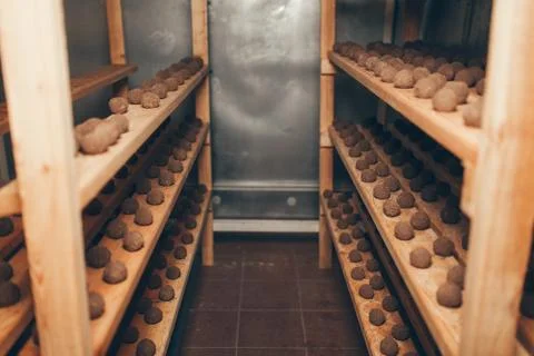 Cheese production Stock Photos