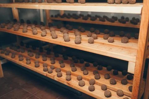 Cheese production Stock Photos