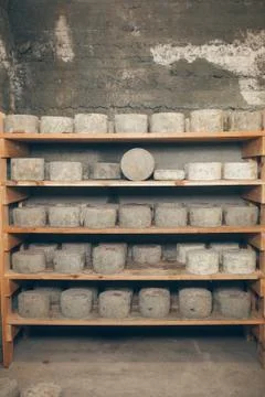 Cheese production Stock Photos