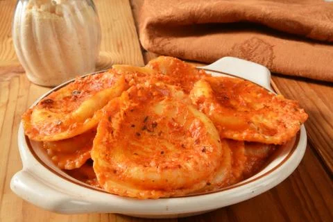 Cheese ravioli Stock Photos