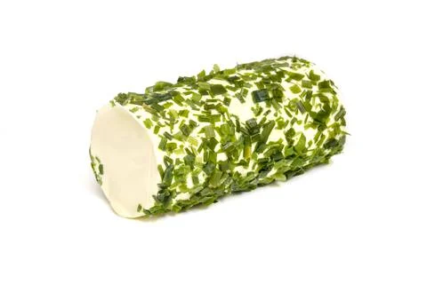 Cheese roll covered with chives Stock Photos