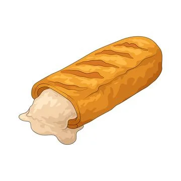 Cheese roll illustration Stock Illustration