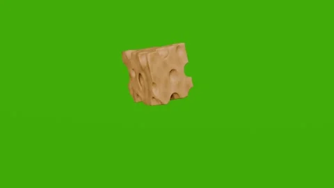 Cheese rotates on the green screen Stock Footage 279079704