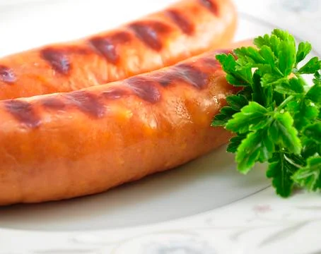 Cheese sausages Stock Photos