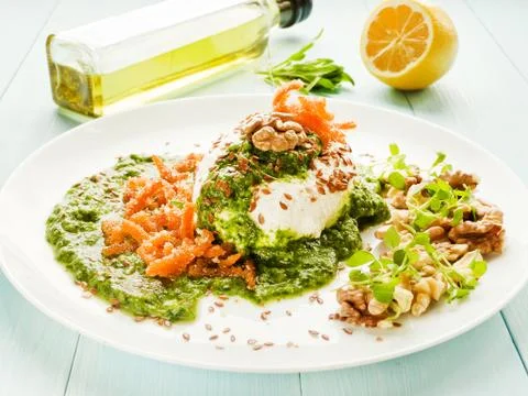 Cheese with sause Stock Photos