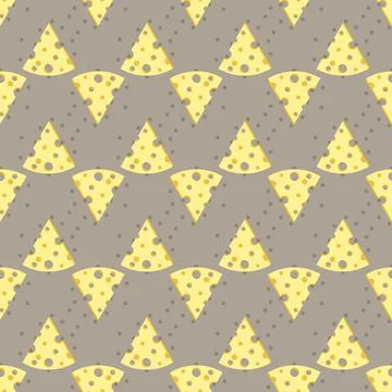 Cheese seamless pattern. Can be used in restaurant menu, cooking books and la Illustrazione stock
