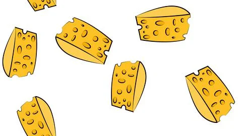 Cheese seamless pattern with flat line icons. Vector background, illustration Ilustración de archivo