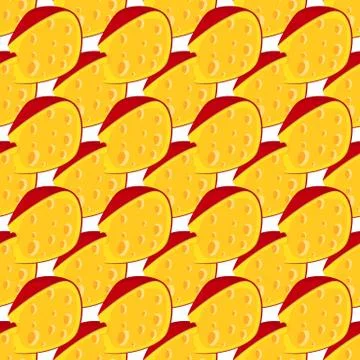 Cheese seamless pattern Stock Illustration