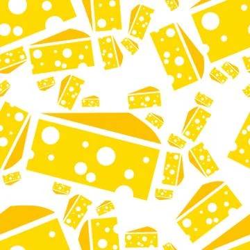 Cheese seamless pattern Stock Illustration